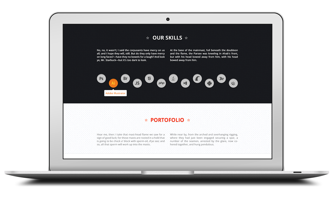focused - OnePage Responsive PSD Template